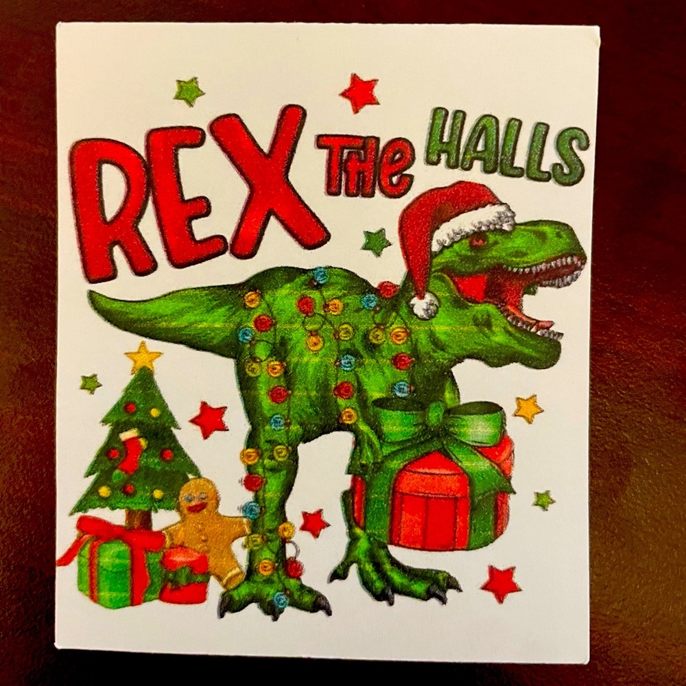 Rex the halls sticker